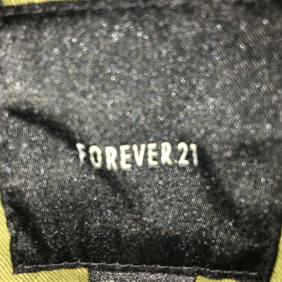 F21 army green utility jacket w/back statement - Picture 5 of 6